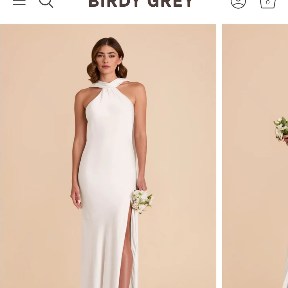 Eileen Matte Satin Dress - White